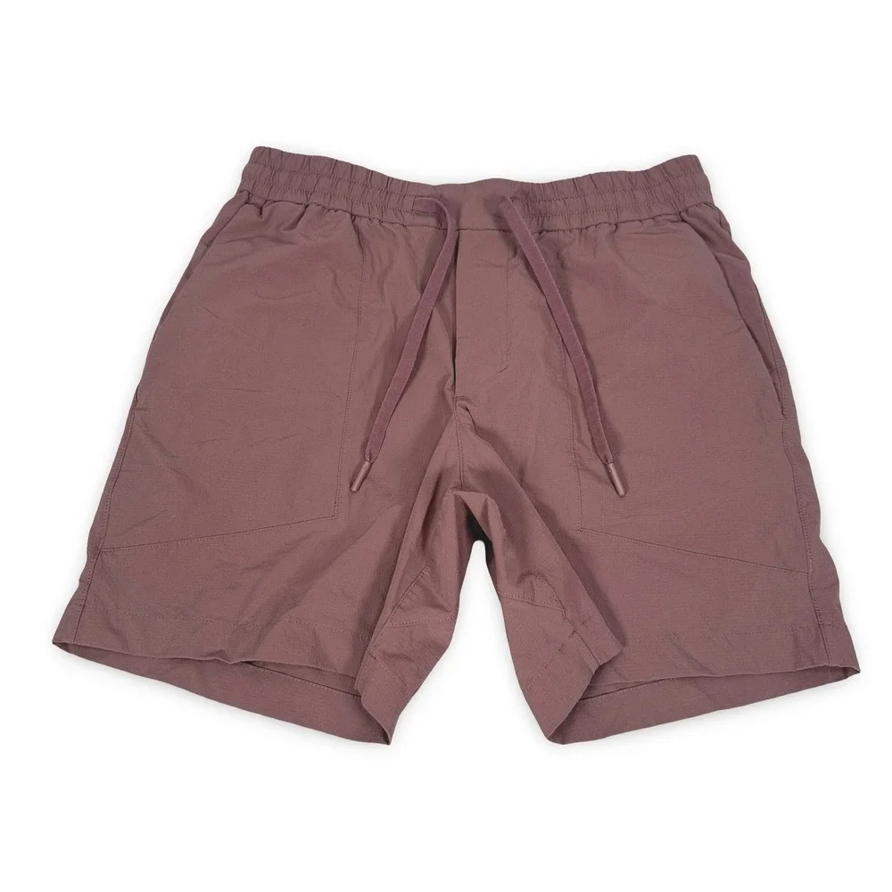 Lululemon Bowline Short 5 Ripstop Washed Dark Terracotta Men Small M7ARRS Salmon